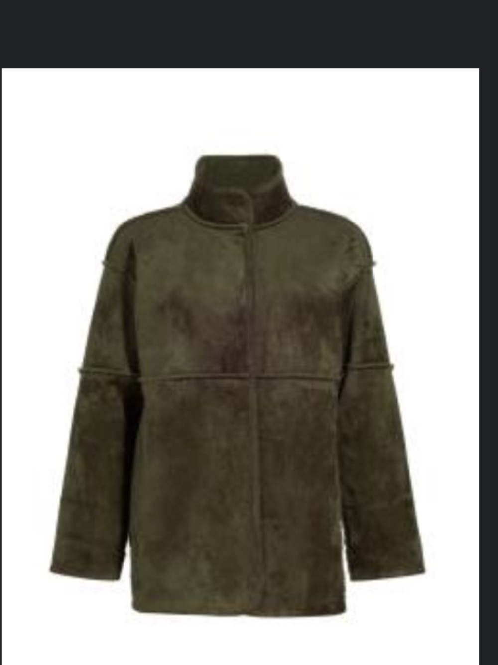 Velvet by Graham and Spencer Reversible Green Faux-Suede Jacket